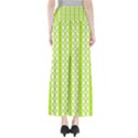 Circle Stripes Lime Green Modern Pattern Design Full Length Maxi Skirt View2