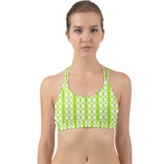 Circle Stripes Lime Green Modern Pattern Design Back Web Sports Bra