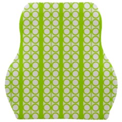 Circle Stripes Lime Green Modern Pattern Design Car Seat Velour Cushion 