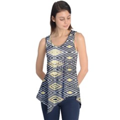 Gold Triangles And Black Pattern By Flipstylez Designs Sleeveless Tunic by flipstylezfashionsLLC