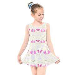 Tiny Heart And Flowers By Flipstylez Designs Kids  Skater Dress Swimsuit