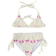 Tiny Heart And Flowers By Flipstylez Designs Kids  Classic Bikini Set