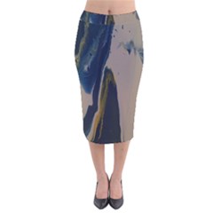 Wrath Velvet Midi Pencil Skirt