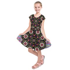 Decorative Ornate Candy With Soft Candle Light For Peace Kids  Short Sleeve Dress by pepitasart