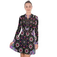 Decorative Ornate Candy With Soft Candle Light For Peace Long Sleeve Panel Dress by pepitasart