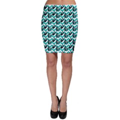 Vintage Camera Chevron Aqua Bodycon Skirt by snowwhitegirl