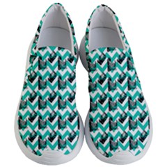 Vintage Camera Chevron Aqua Women s Lightweight Slip Ons