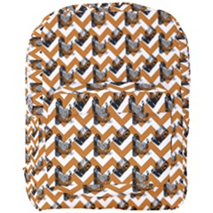 Vintage Camera Chevron Orange Full Print Backpack by snowwhitegirl