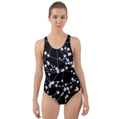 Constellations Cut-out Back One Piece Swimsuit