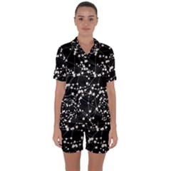 Constellations Satin Short Sleeve Pyjamas Set by snowwhitegirl