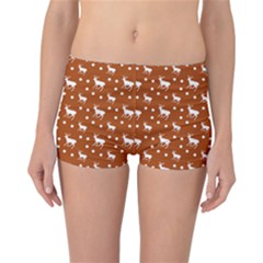 Deer Dots Orange Reversible Boyleg Bikini Bottoms by snowwhitegirl