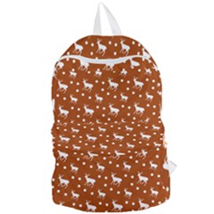 Deer Dots Orange Foldable Lightweight Backpack by snowwhitegirl