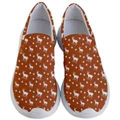 Deer Dots Orange Women s Lightweight Slip Ons