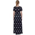 Deer Dots Brown High Waist Short Sleeve Maxi Dress View2