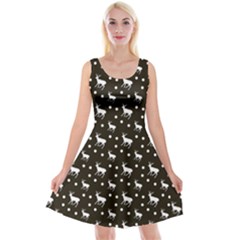 Deer Dots Brown Reversible Velvet Sleeveless Dress