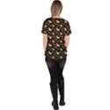 Deer Dots Brown Women s V-Neck Scrub Top View4