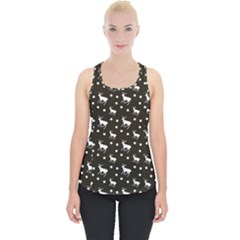 Deer Dots Brown Piece Up Tank Top