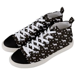 Deer Dots Brown Men s Mid-top Canvas Sneakers