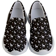 Deer Dots Brown Kid s Lightweight Slip Ons