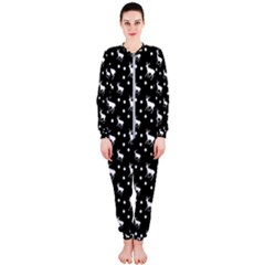 Deer Dots Black OnePiece Jumpsuit (Ladies) 