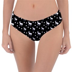 Deer Dots Black Reversible Classic Bikini Bottoms