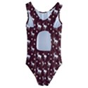 Deer Dots Red Kids  Cut-Out Back One Piece Swimsuit View2