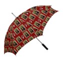 Mona Lisa Frame Pattern Red Straight Umbrellas View2