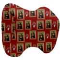 Mona Lisa Frame Pattern Red Head Support Cushion View3