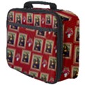 Mona Lisa Frame Pattern Red Full Print Lunch Bag View4