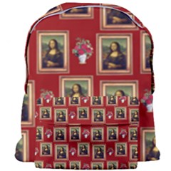 Mona Lisa Frame Pattern Red Giant Full Print Backpack by snowwhitegirl