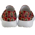 Mona Lisa Frame Pattern Red Kid s Lightweight Slip Ons View4