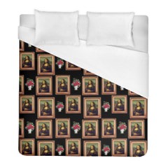 Mona Lisa Frame Pattern Duvet Cover (full/ Double Size) by snowwhitegirl