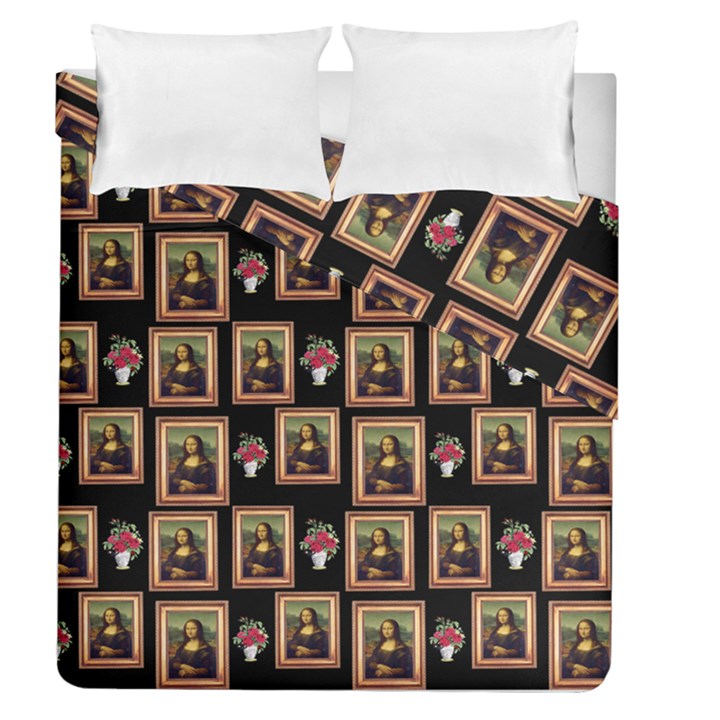 Mona Lisa Frame Pattern Duvet Cover Double Side (Queen Size)