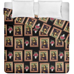 Mona Lisa Frame Pattern Duvet Cover Double Side (king Size) by snowwhitegirl