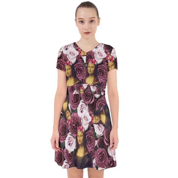 Mona Lisa Floral Black Adorable in Chiffon Dress