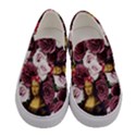 Mona Lisa Floral Black Women s Canvas Slip Ons View1