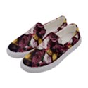 Mona Lisa Floral Black Women s Canvas Slip Ons View2