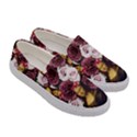 Mona Lisa Floral Black Women s Canvas Slip Ons View3