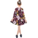 Mona Lisa Floral Black Kids  Quarter Sleeve Shirt Dress View2