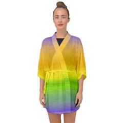 Ombre Half Sleeve Chiffon Kimono