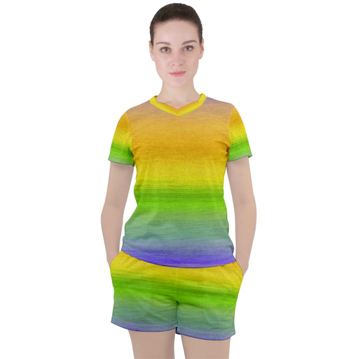 Ombre Women s Tee and Shorts Set