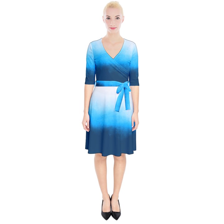 Ombre Wrap Up Cocktail Dress