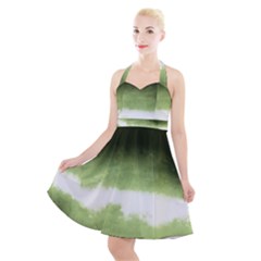 Ombre Halter Party Swing Dress 