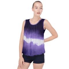 Ombre Bubble Hem Chiffon Tank Top