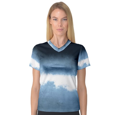 Ombre V-neck Sport Mesh Tee by Valentinaart