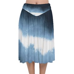 Ombre Velvet Flared Midi Skirt by Valentinaart