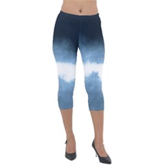 Ombre Lightweight Velour Capri Leggings 