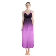 Ombre Button Up Chiffon Maxi Dress by Valentinaart