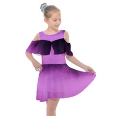 Ombre Kids  Shoulder Cutout Chiffon Dress