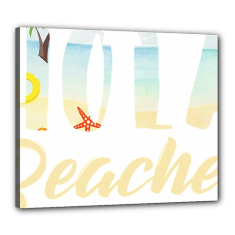 Hola Beaches 3391 Trimmed Canvas 24  X 20  (stretched) by mattnz